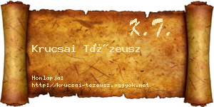 Krucsai Tézeusz névjegykártya